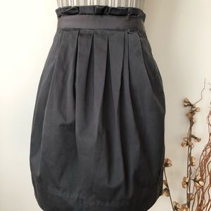Dark / Steel gray tulip shape skirt